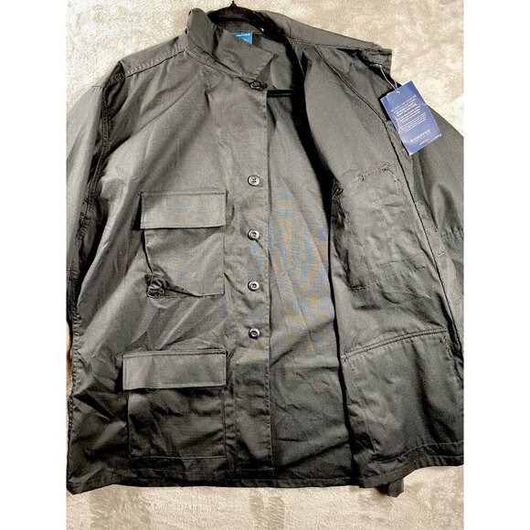 Men’s Black Utility Military Jacket – Tactical Cargo Style – Size XLR - Picture 11 of 14